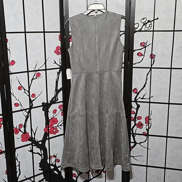 Ann Taylor Faux Suede Midi Flare Dress Size 6 New - mordernwear.com